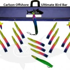 Trolling Lures Carlson Ultimate Bird Bar 36" With 14 9" Machine Lures And 12" Machine Stinger