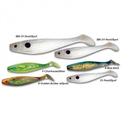 Soft Plastics Tsunami Holographic Shad Bodies