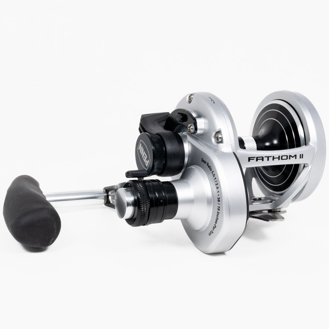 Conventional Reels Penn Fathom II 2-Speed Lever Drag Reels